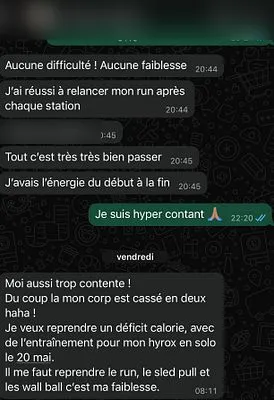 Avis client — capture d'écran