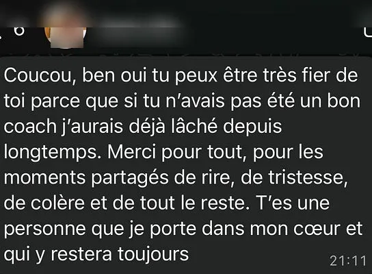 Avis client — capture d'écran